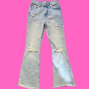 Forever 21 High Waisted Distressed Flare Jeans 💖